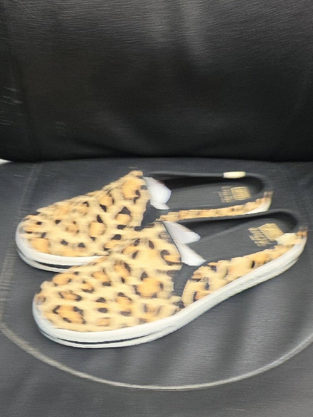 kate spade Leopard-Print Slip-On Sneakers in Tan and Black - Picture 3 of 5